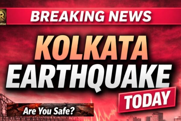 People evacuating buildings in Kolkata after earthquake tremors on February 27, 2026