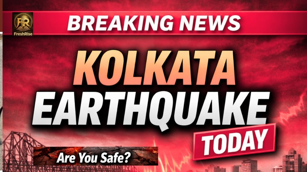 People evacuating buildings in Kolkata after earthquake tremors on February 27, 2026