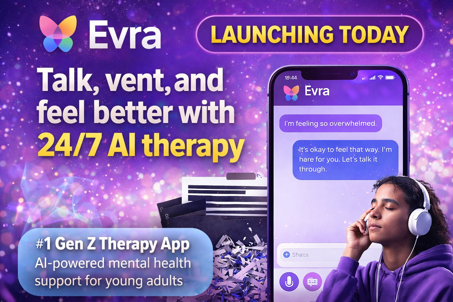 Evra AI therapy app