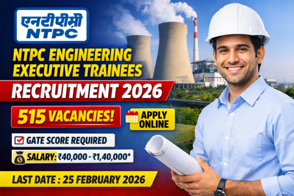 NTPC Engineering Executive Trainees Recruitment 2026