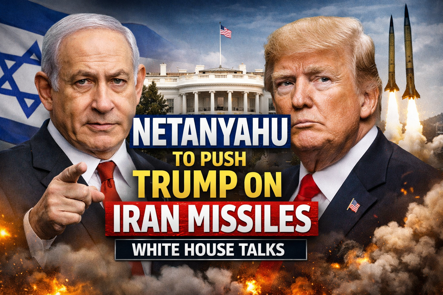 Netanyahu to push Trump on Iran missiles in White House talks