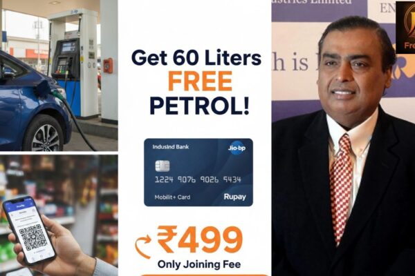 Man fueling car at Jio-bp station using IndusInd Jio BP Credit Card.