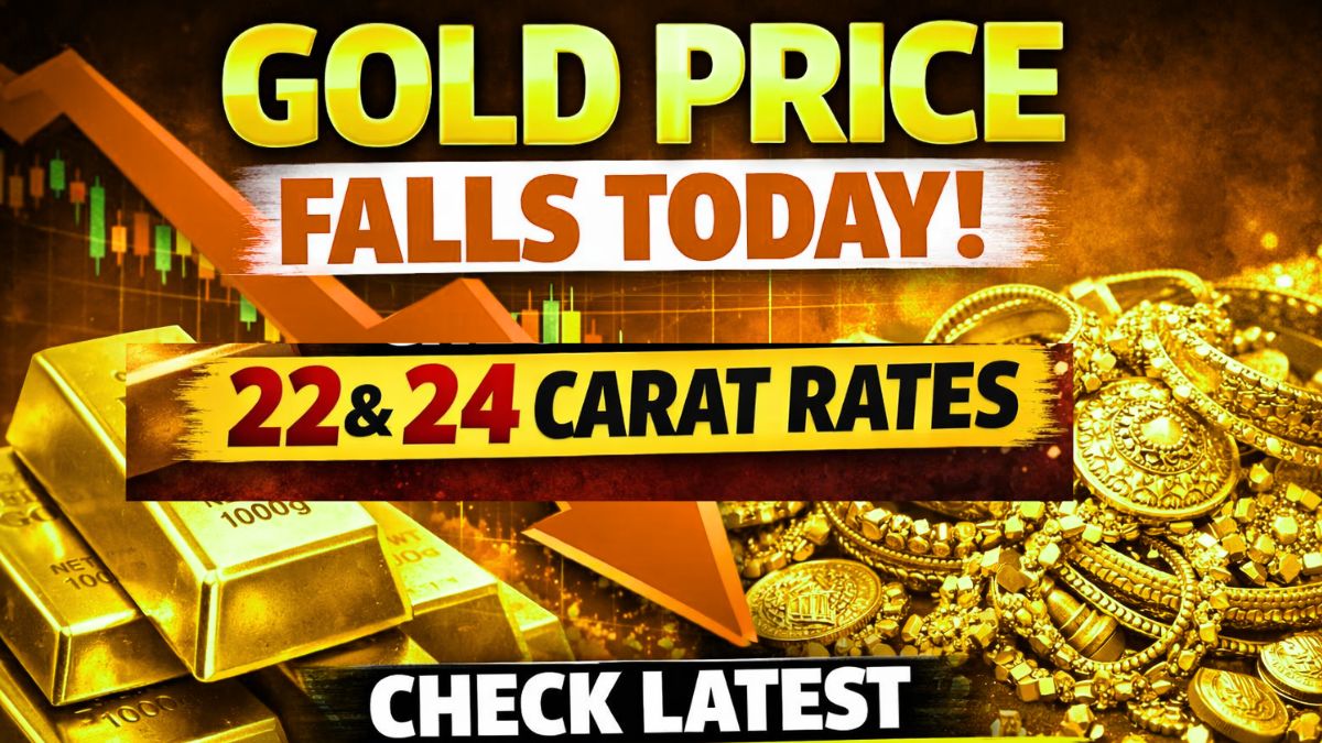Today gold rate chart showing 22 carat and 24 carat prices across Indian cities February 2026