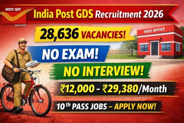 No Exam, No Interview, ₹29,380 Salary: India Post GDS Recruitment 2026 Opens for 28,636 Posts Across India