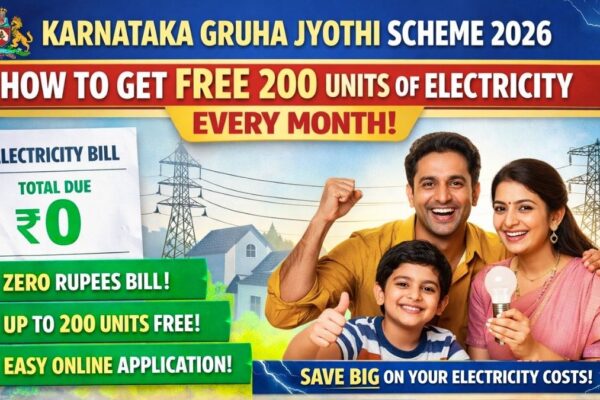 Karnataka Gruha Jyothi Scheme 2026 - Free Electricity Application Form