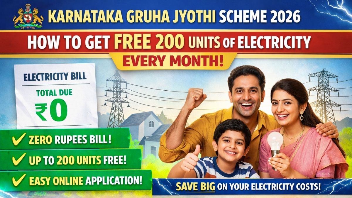 Karnataka Gruha Jyothi Scheme 2026 - Free Electricity Application Form