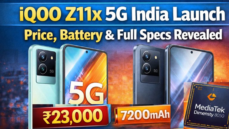 iQOO Z11x 5G smartphone in Black and Mint Green colours launching in India on March 12