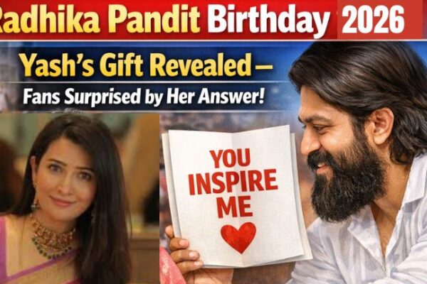 Radhika Pandit smiling with fans on her birthday celebration, Karnataka 2026