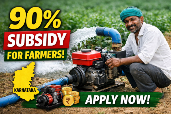 Karnataka farmer using diesel pumpset for irrigation under subsidy scheme