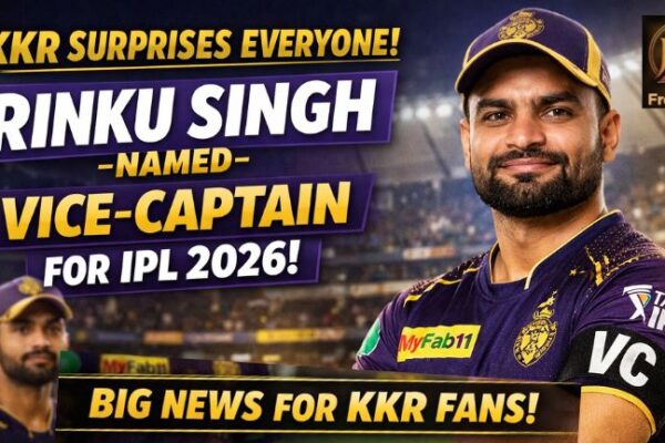 Rinku Singh named KKR vice-captain for IPL 2026 season at Eden Gardens event