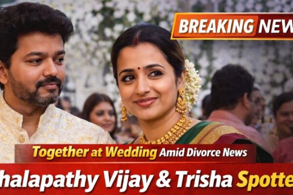 Thalapathy Vijay and Trisha Krishnan spotted together at Chennai wedding amid divorce reports