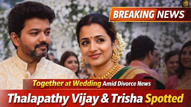 Thalapathy Vijay and Trisha Krishnan spotted together at Chennai wedding amid divorce reports
