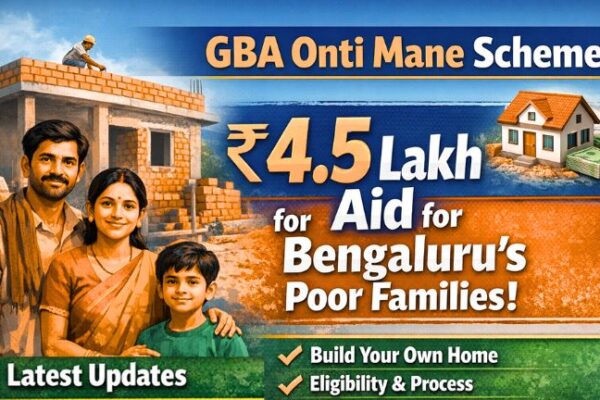 Greater Bengaluru Authority Onti Mane Yojane housing scheme subsidy for poor families