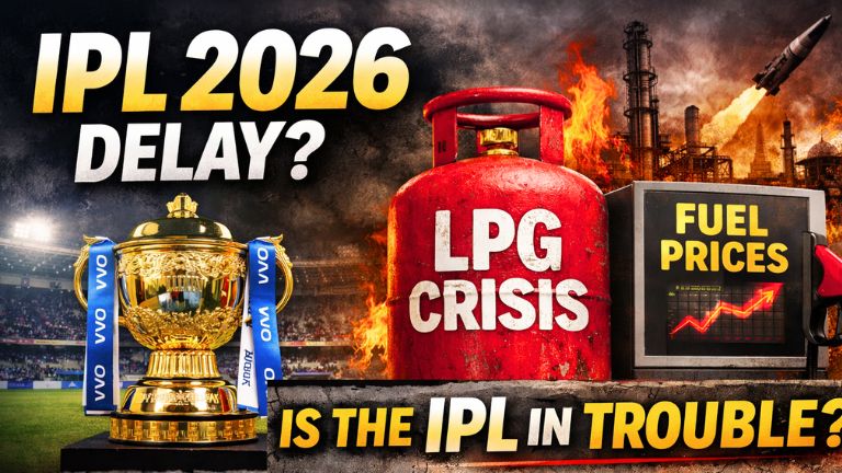 IPL 2026 cricket stadium with LPG cylinder shortage and Middle East war news impact on India