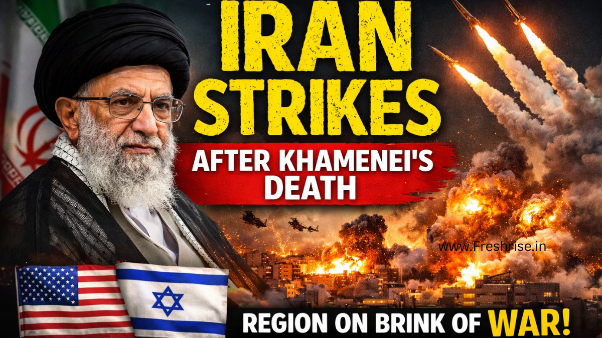 Missile trails over Middle East after Iran retaliatory strikes